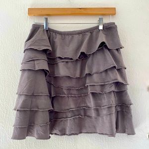 Garnet Hill Ruffle Tiered Knit Skirt